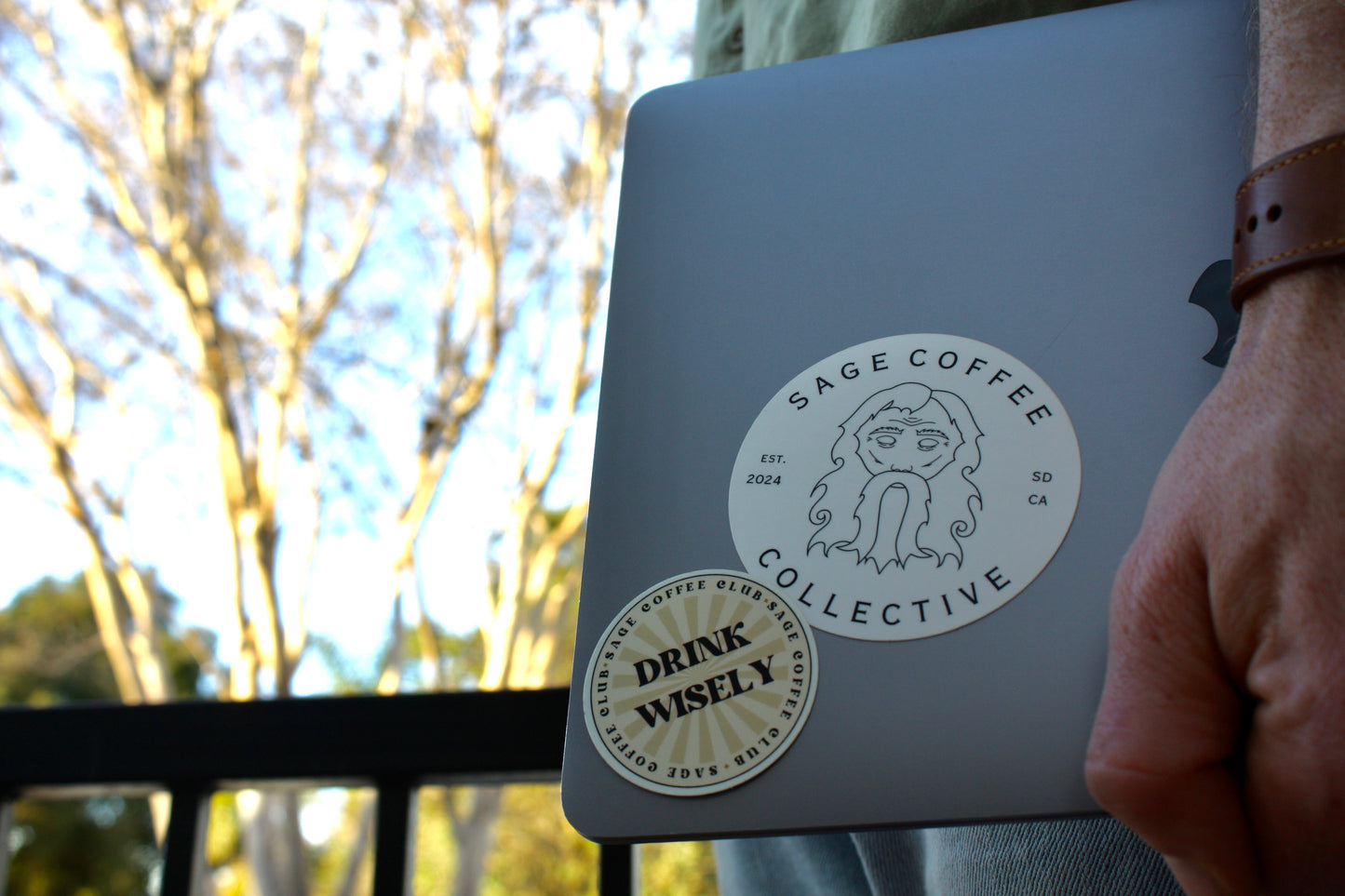 Sage Coffee Large Sticker